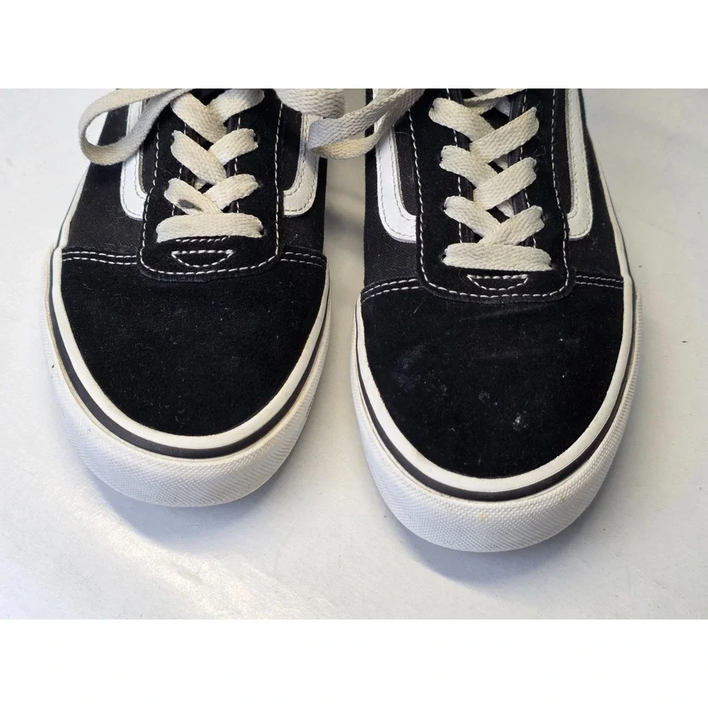 Vans Old School Youth‎ Sneakers Size 6 Black White Suede Canvas Low Top Shoes
